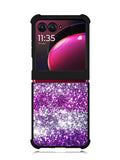 Pink Purple Silver Bling Sparkling Sparkles Motorola Moto Razr Plus 2023 , Moto Razr+ 2023 Case