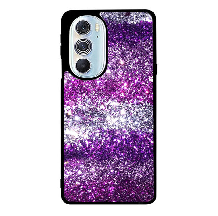 Pink Purple Silver Bling Sparkling Sparkles Motorola Moto Edge 2022 Case