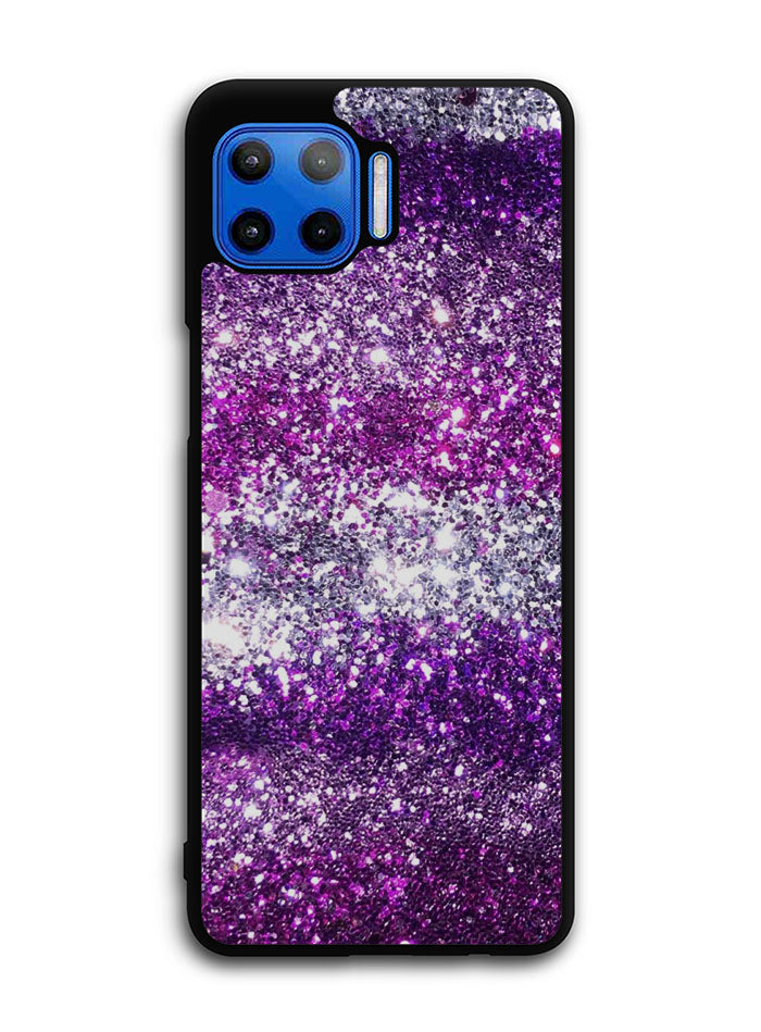 Pink Purple Silver Bling Sparkling Sparkles Motorola Moto One 5G Case , Moto One 5G UW Case , Moto G 5G Plus Case