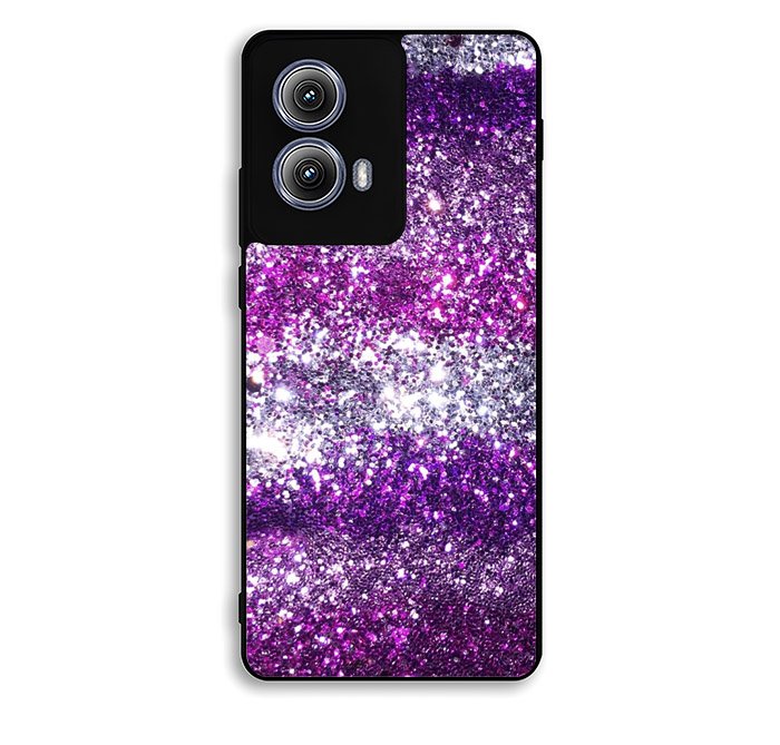 Pink Purple Silver Bling Sparkling Sparkles Motorola Moto Edge 2024 Case OV7049