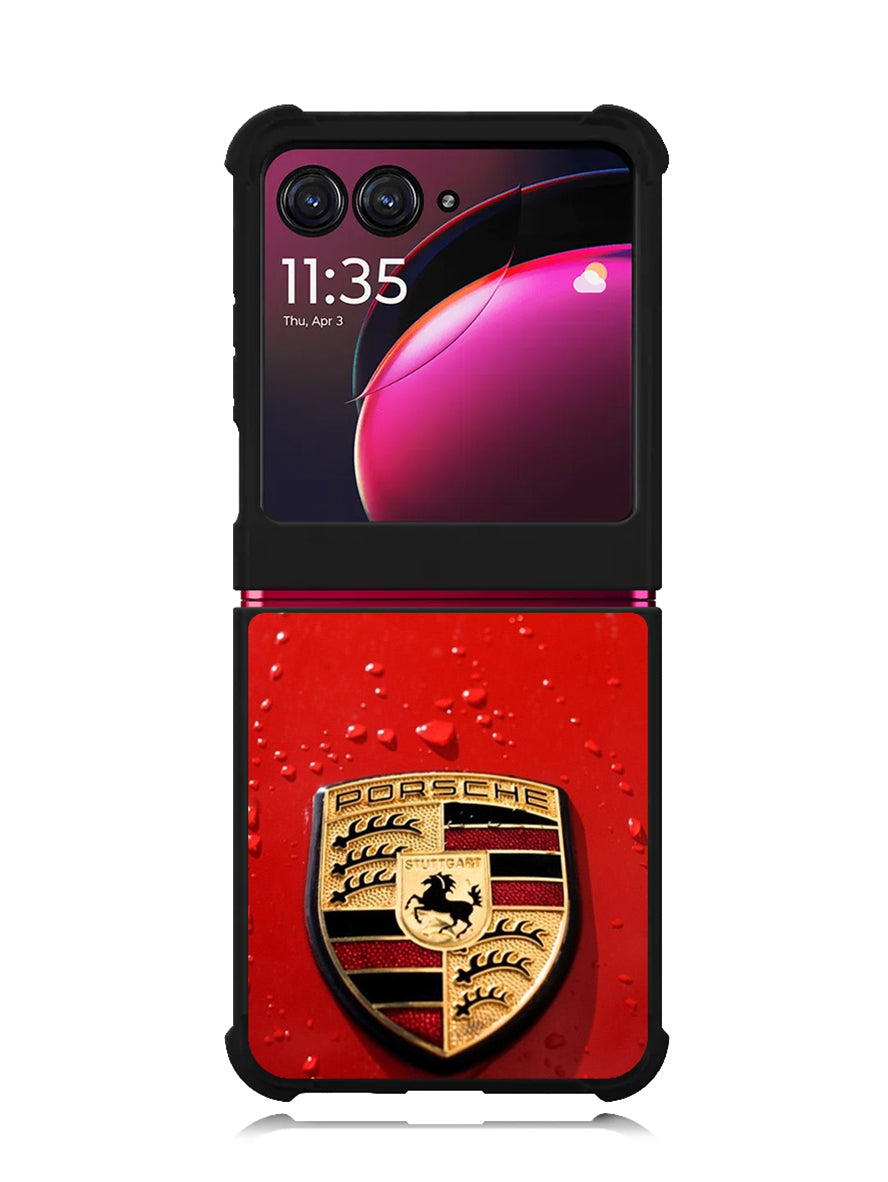 Porsche Logo automobil holding se Motorola Moto Razr Plus 2023 , Moto Razr+ 2023 Case OV1919
