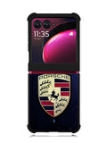 Porsche Logo Blue Background Motorola Moto Razr Plus 2023 , Moto Razr+ 2023 Case OV2844