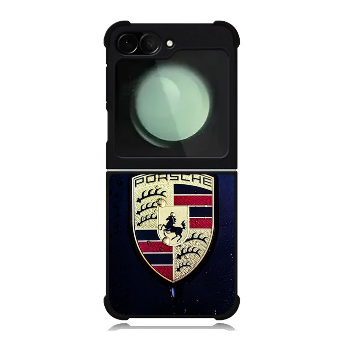 Porsche Logo Blue Background Samsung Galaxy Z Flip 6 5G 2024 Case OV2844