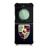 Porsche Logo Blue Background Samsung Galaxy Z Flip 6 5G 2024 Case OV2844