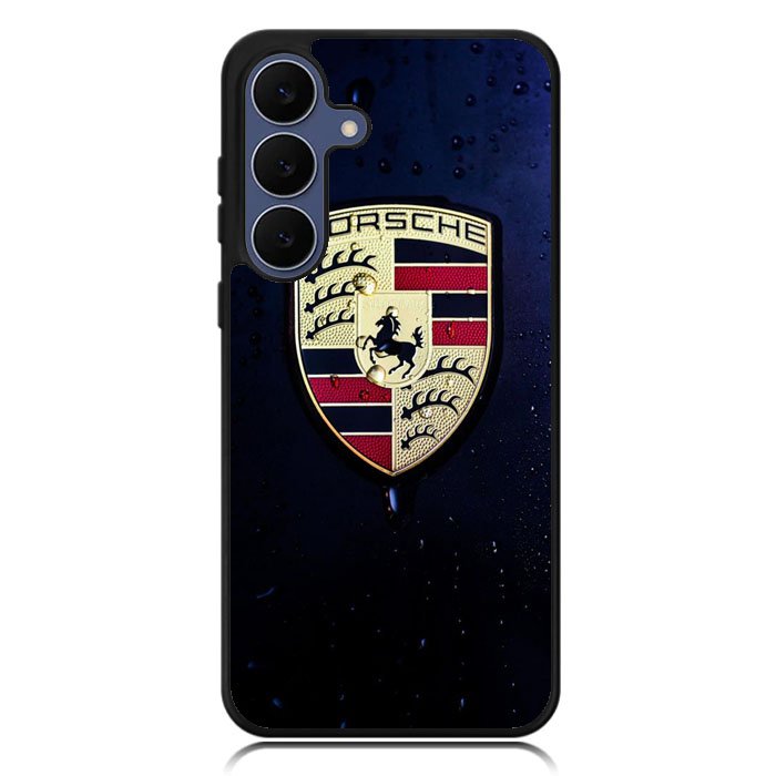 Porsche Logo Blue Background Samsung Galaxy S25 FE Case OV2844