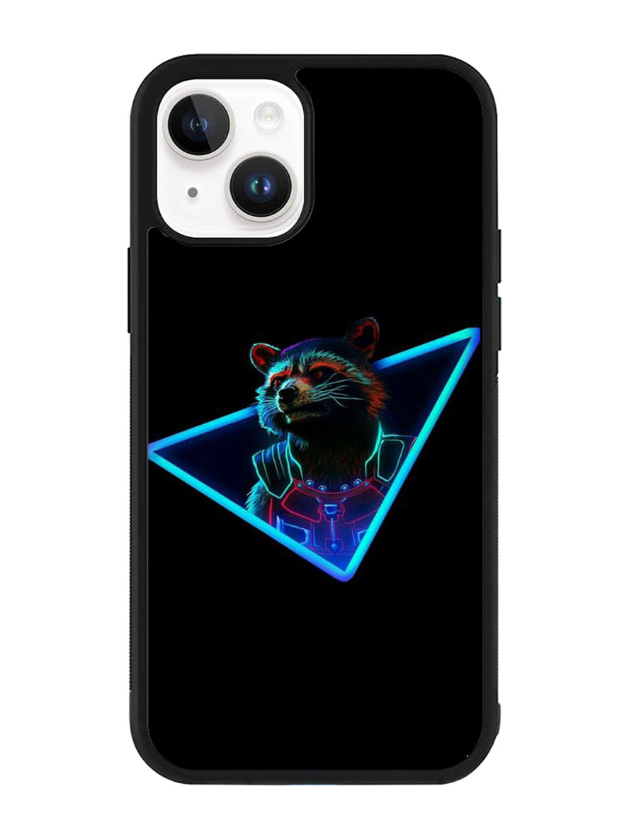 Rocket Raccoon Neon iPhone 14 Case QC1920