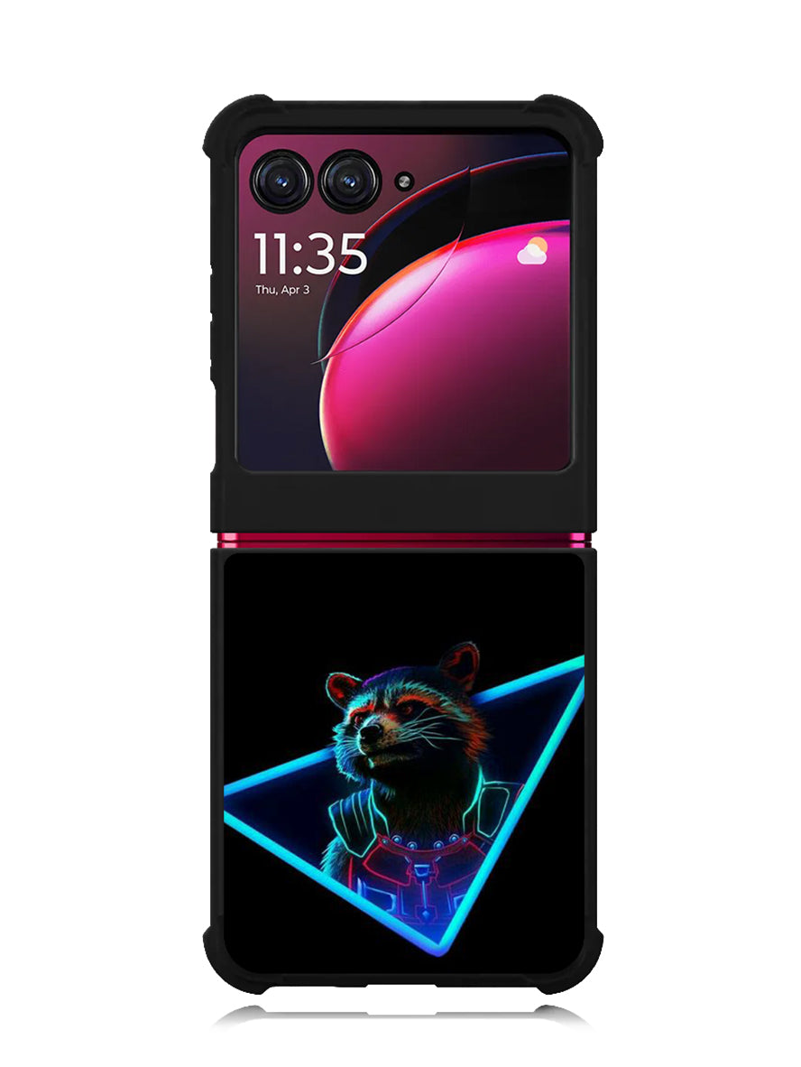 Rocket Raccoon Neon Motorola Moto Razr Plus 2023 , Moto Razr+ 2023 Case OV1920