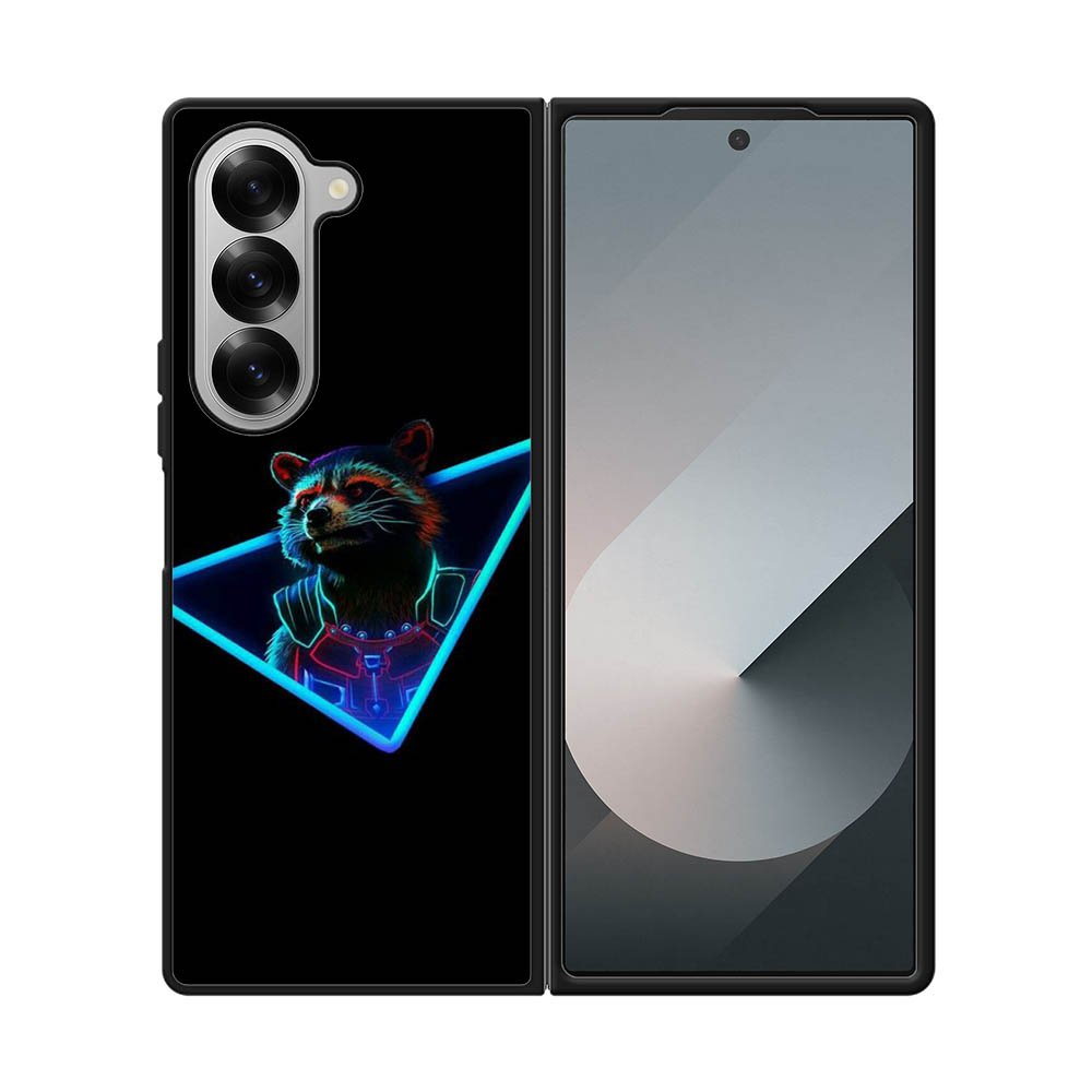 Rocket Raccoon Neon Samsung Galaxy Z Fold 7 5G Case QC1920
