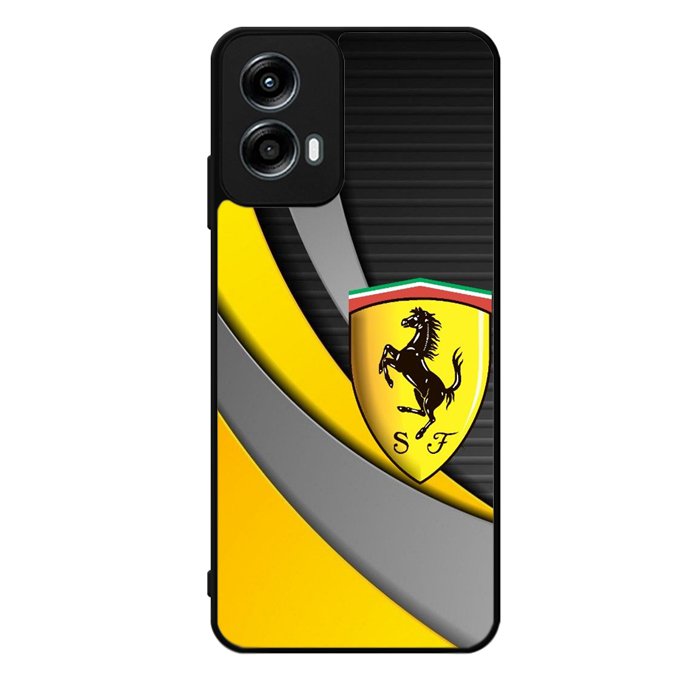 Yellow Ferrari Logo Motorola Moto G Play 2024 Case OV1921