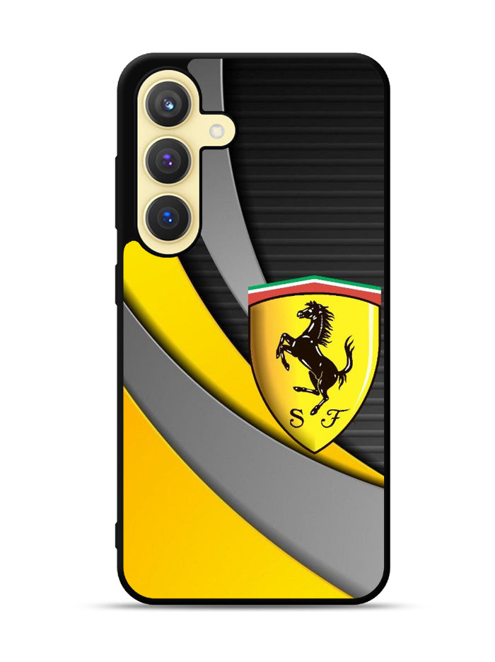 Yellow Ferrari Logo Samsung Galaxy S25 Plus 5G , Samsung Galaxy S25+ 5G Case OV1921