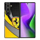 Yellow Ferrari Logo Samsung Galaxy Z Fold 6 5G 2024 Case OV1921