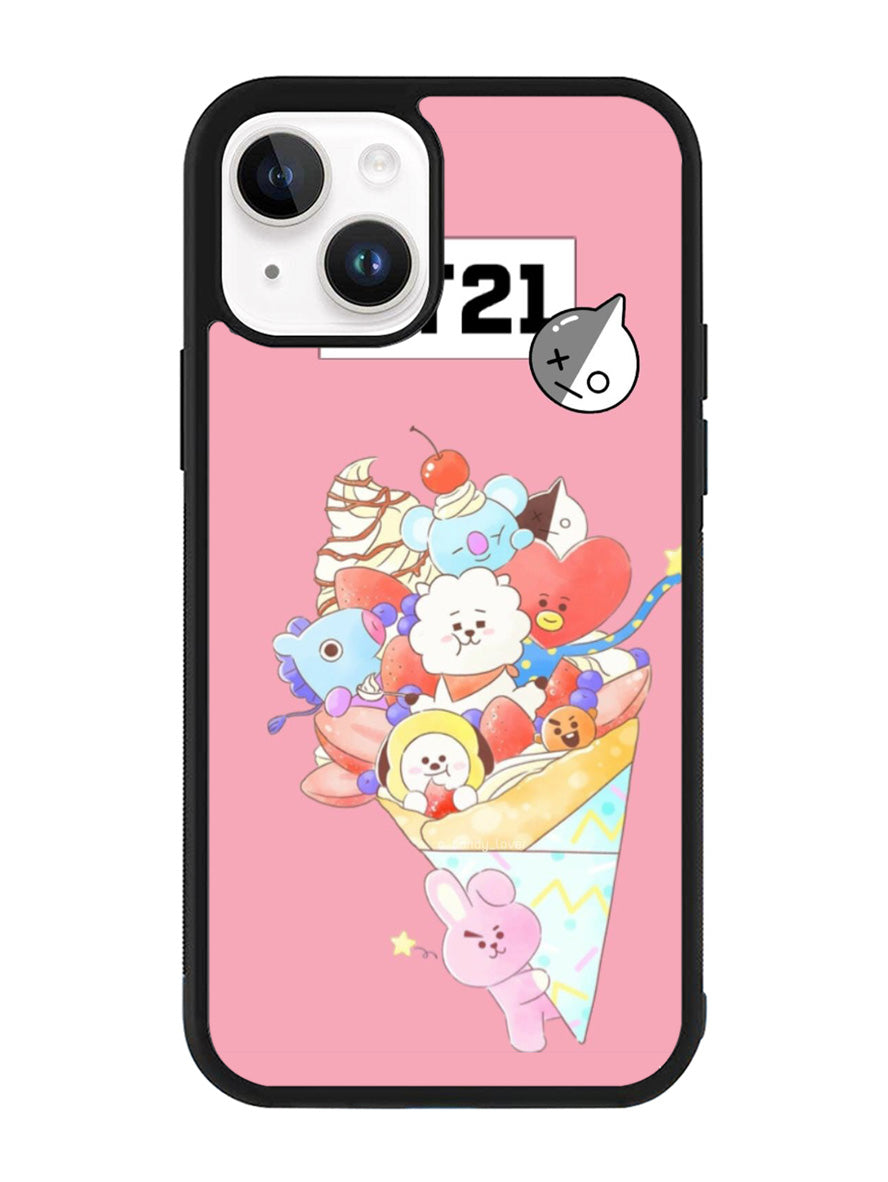 BTS BT21 Pink Cute iPhone 14 Case QC4309