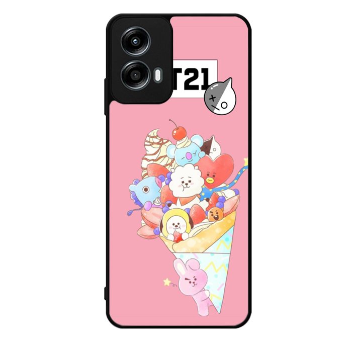 BTS BT21 Pink Cute Motorola Moto G Play 2024 Case OV4309