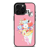 BTS BT21 Pink Cute iPhone 16 Pro Max Case OV4309
