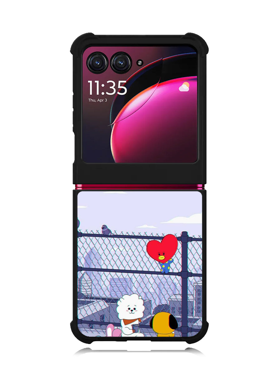 BTS BT21 Cute Rooftop Motorola Moto Razr Plus 2023 , Moto Razr+ 2023 Case OV4270