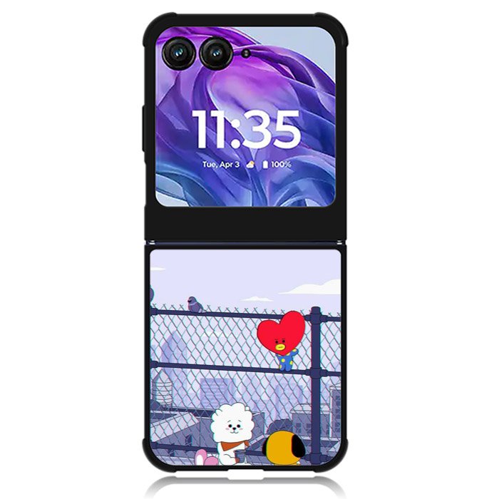 BTS BT21 Cute Rooftop Motorola Moto Razr Plus 2024 , Moto Razr+ 2024 Case OV4270