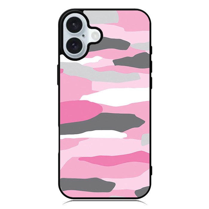 Pink Camo iPhone 16 Plus Case QC2911
