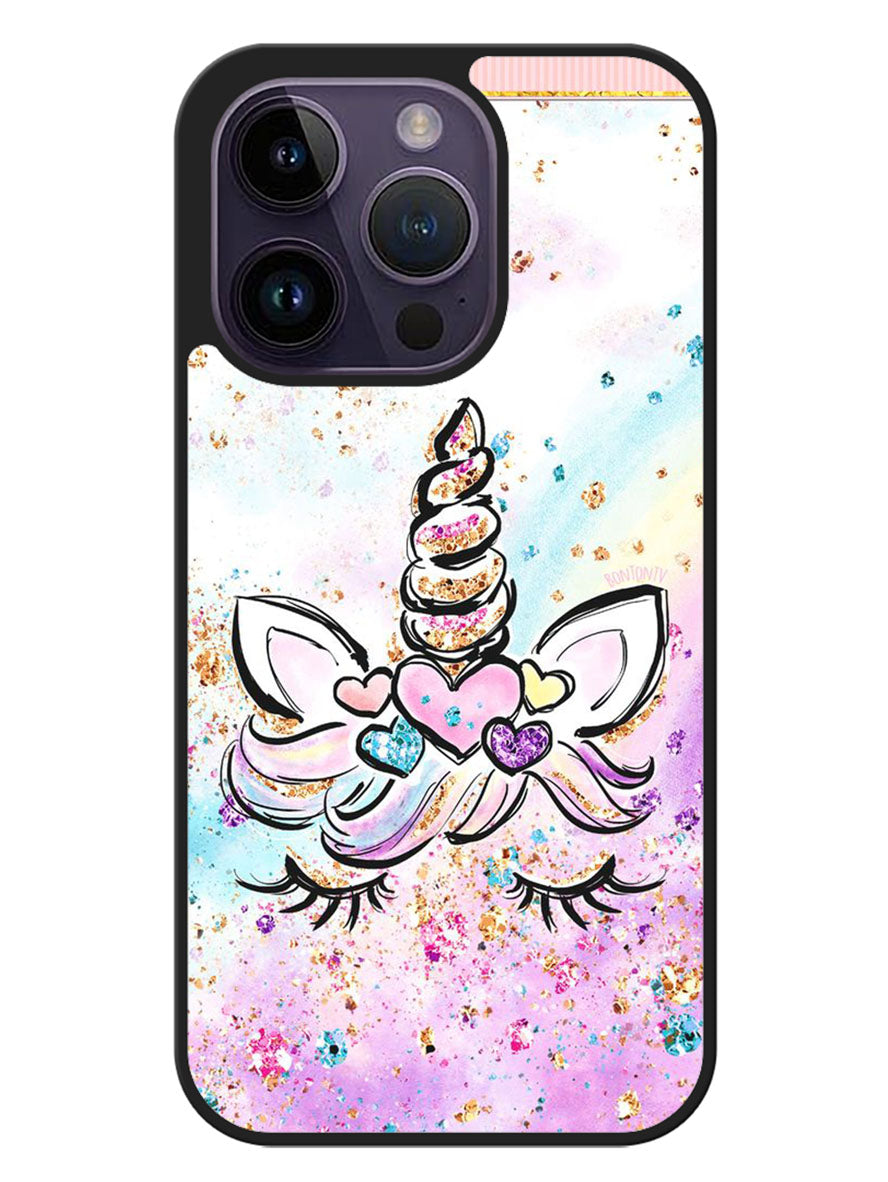 Cute Unicorn Sparkling iPhone 14 Pro Max Case