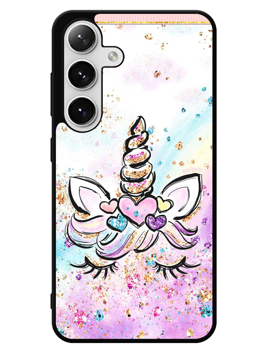 Cute Unicorn Sparkling Samsung Galaxy S24 5G Case