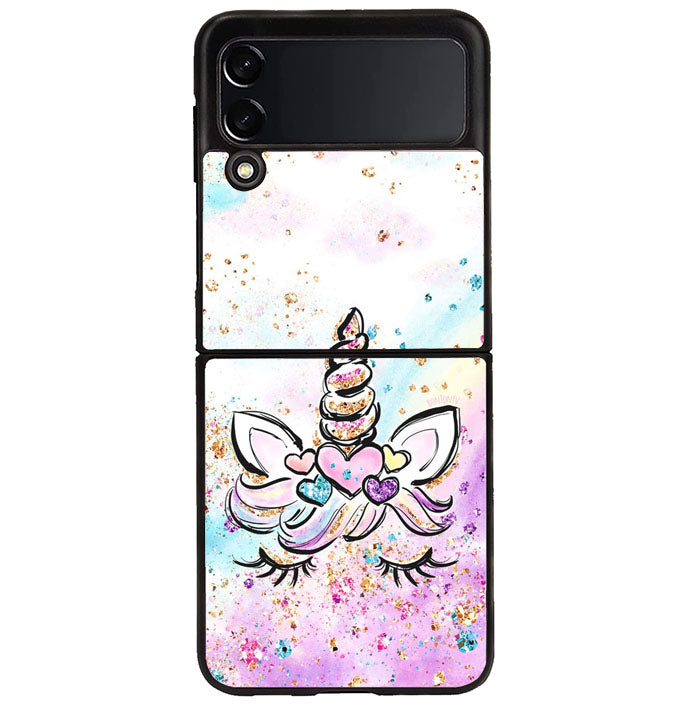 Cute Unicorn Sparkling Samsung Galaxy Z Flip 4 5G 2022 Case