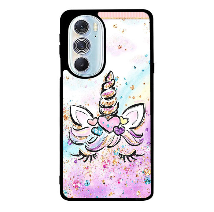 Cute Unicorn Sparkling Motorola Moto Edge 2022 Case