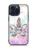 Cute Unicorn Sparkling iPhone 15 Pro Case OV8421