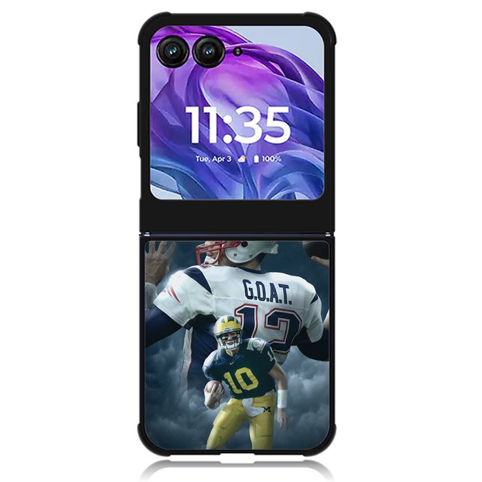 Tom brady the goat Michigan This Is Michigan Motorola Moto Razr Plus 2024 , Moto Razr+ 2024 Case OV2172