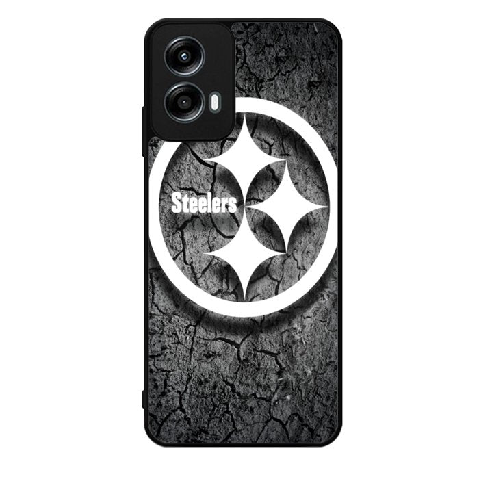 Steelers black and white Motorola Moto G Play 2024 Case OV6899