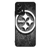 Steelers black and white Motorola Moto G Play 2024 Case OV6899