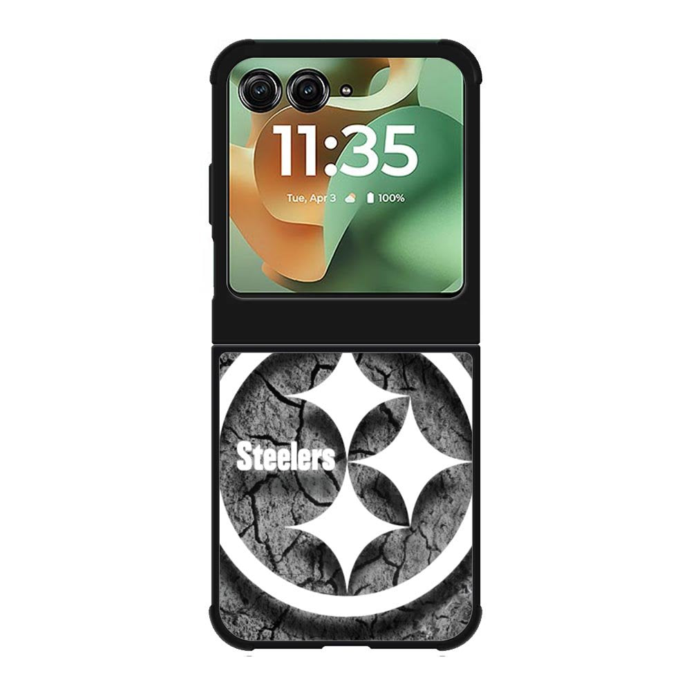 Steelers black and white Motorola Moto RAZR 2025 Case OV6899