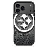 Steelers black and white iPhone 17 Pro Case RC6899