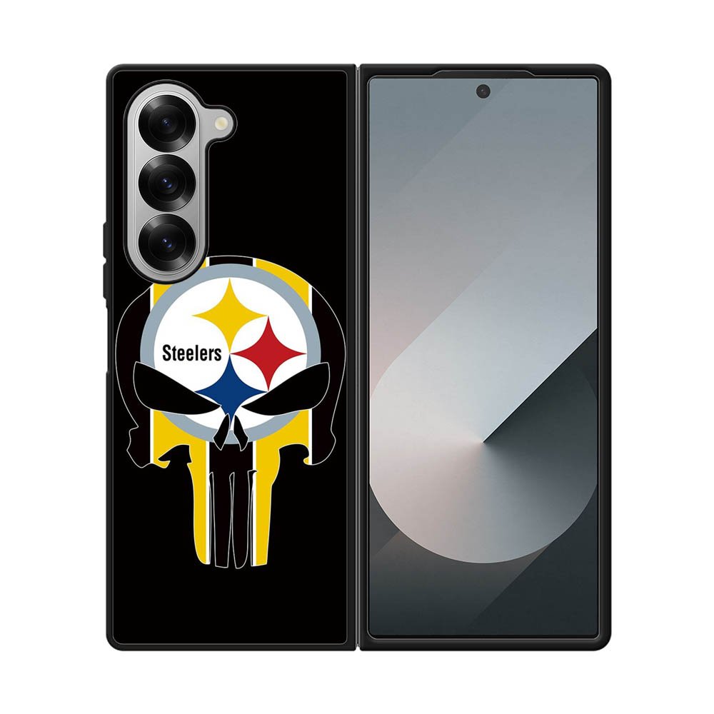 Pittsburgh Steelers skull flags Samsung Galaxy Z Fold 7 5G Case QC2852