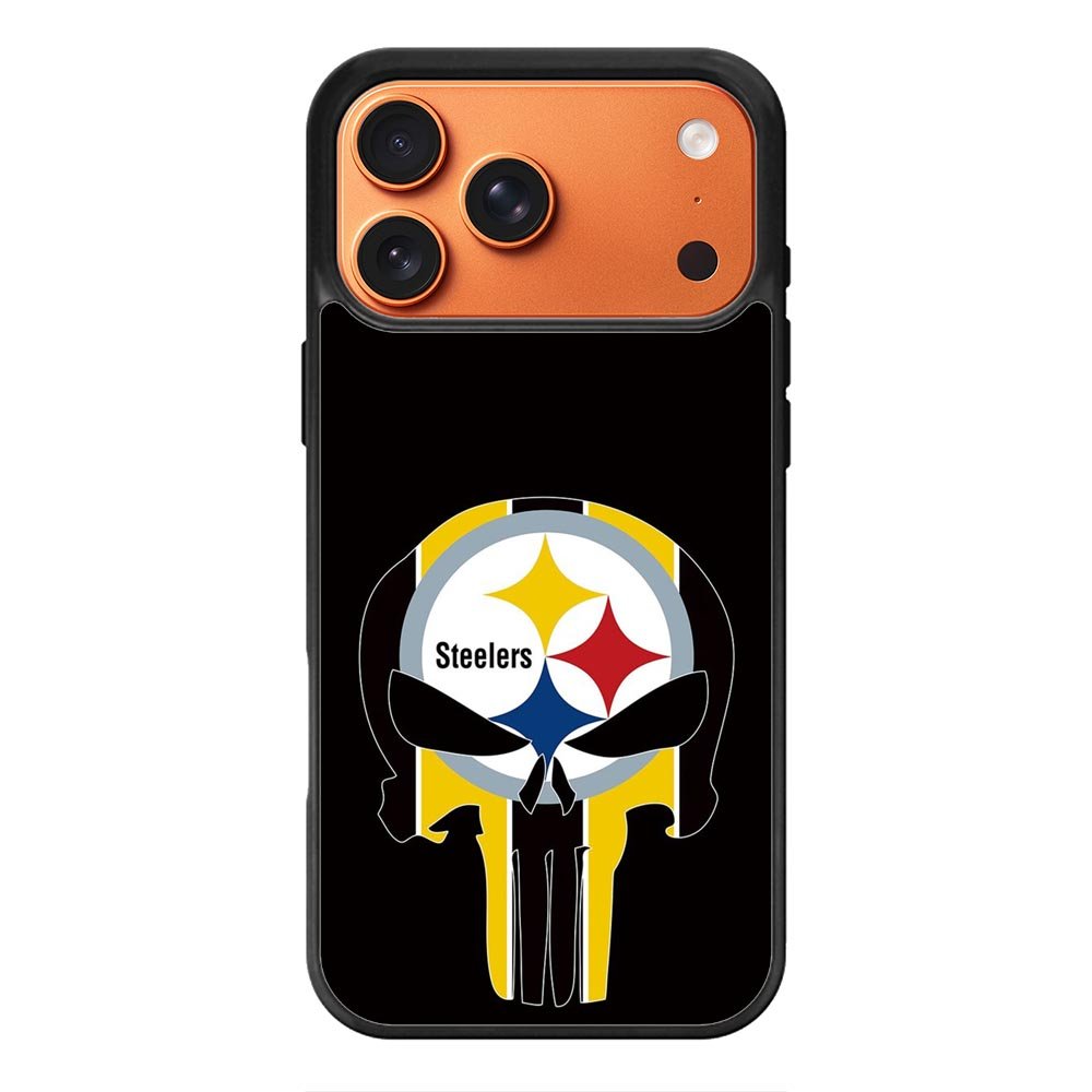 Pittsburgh Steelers skull flags iPhone 17 Pro Case QC2852