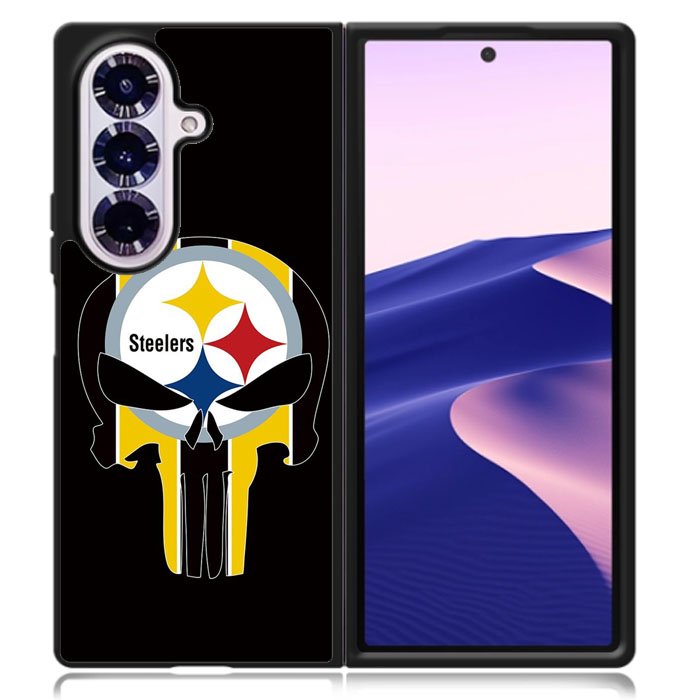 Pittsburgh Steelers skull flags Samsung Galaxy Z Fold 7 Case OV2852