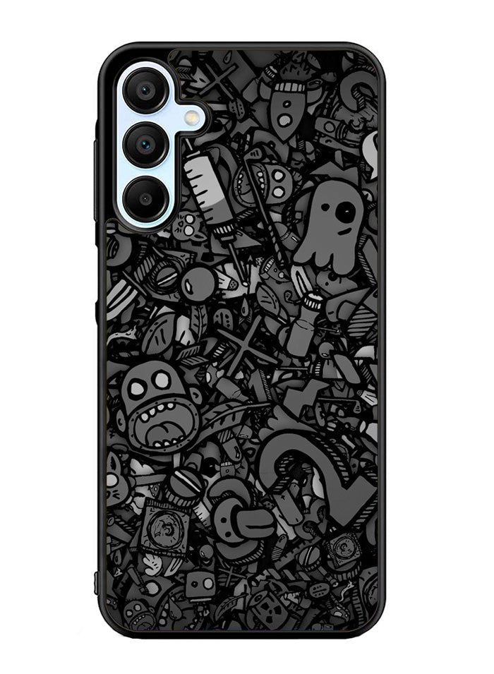 Doodle Grey Cool Samsung Galaxy A35 5G Case OV7100