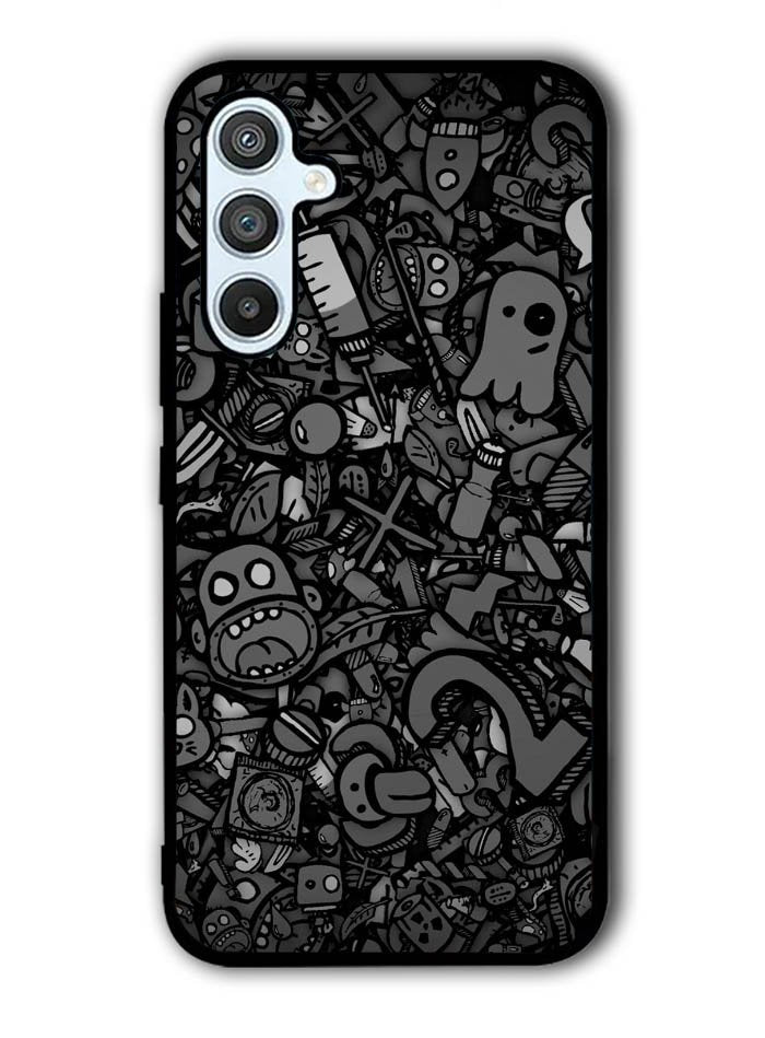 Doodle Grey Cool Samsung Galaxy A14 5G Case QC7100