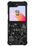 Doodle Grey Cool Samsung Galaxy Z Flip 5 5G 2023 Case OV7100