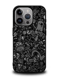 Doodle Grey Cool iPhone 16 Pro Max Case OV7100