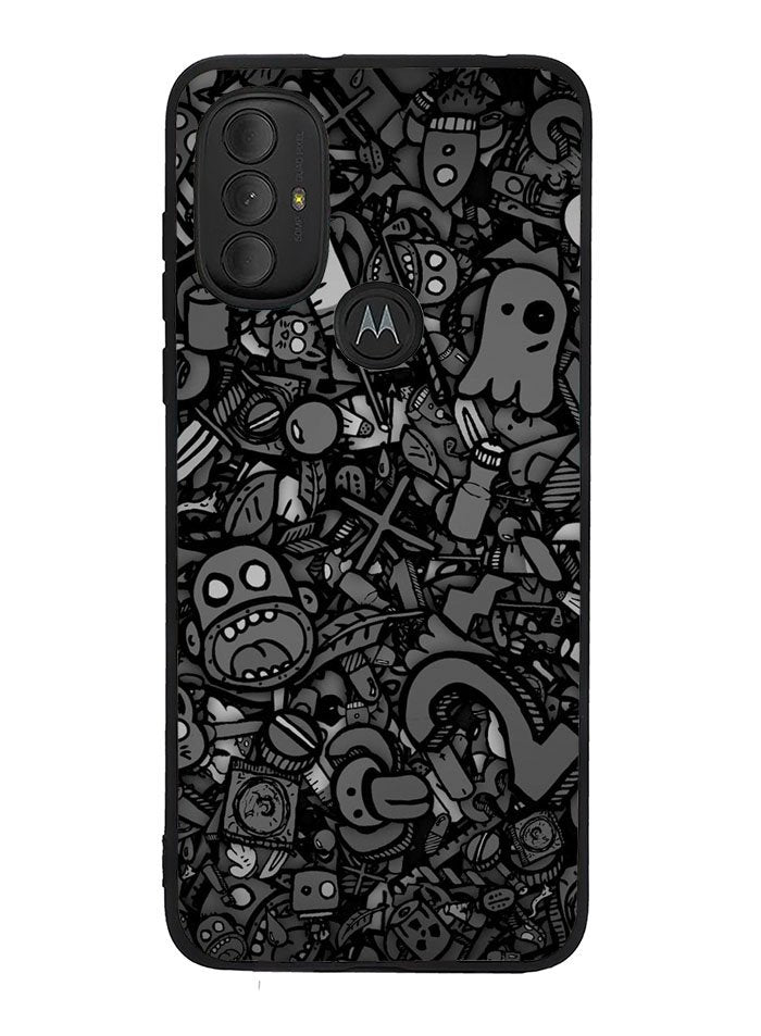 Doodle Grey Cool Motorola Moto G Pure 2021 , Moto G Power 2022 Case OV7100