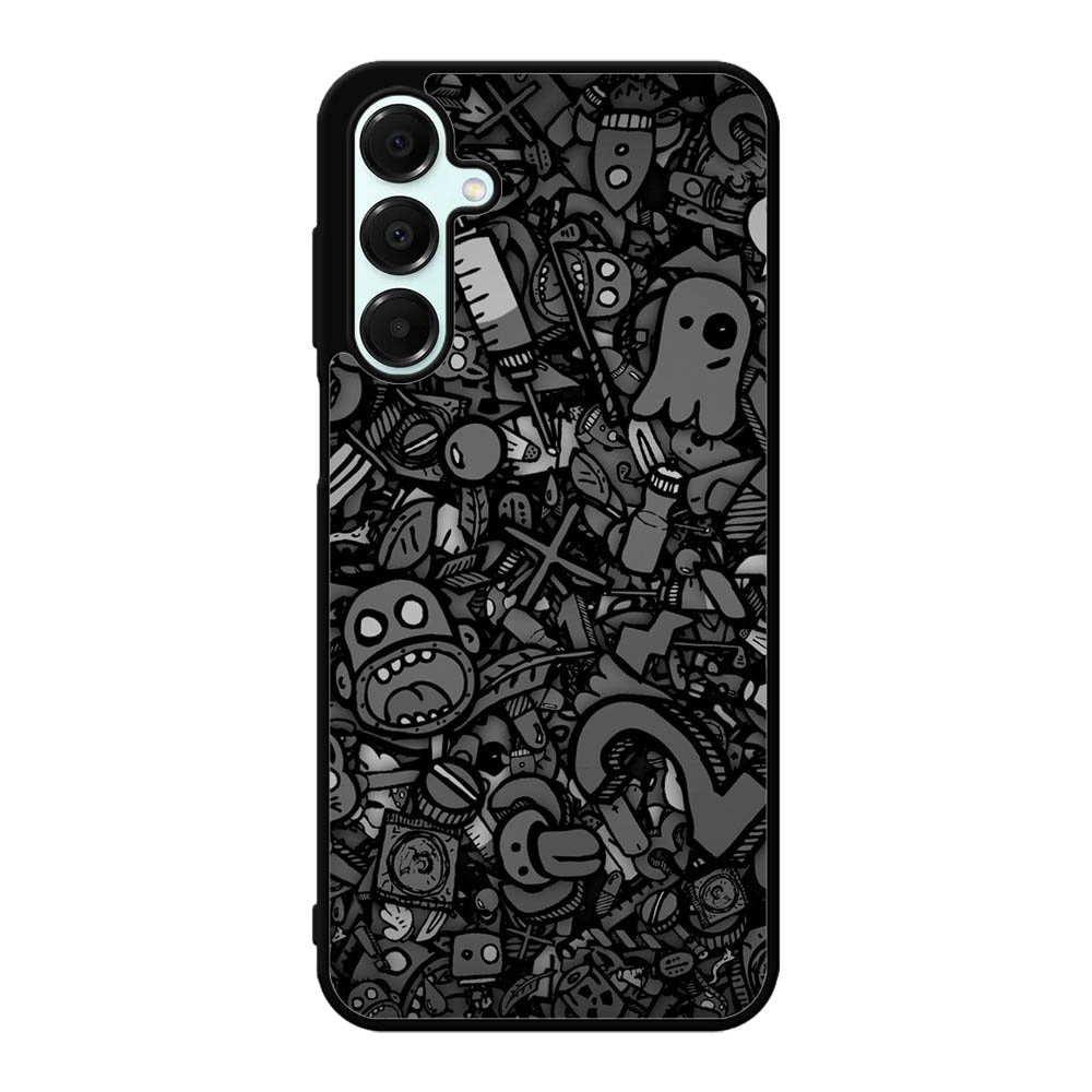 Doodle Grey Cool Samsung Galaxy A16 Case OV7100