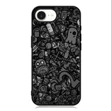 Doodle Grey Cool iPhone 16e Case OV7100