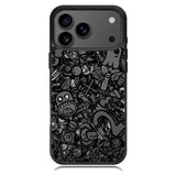 Doodle Grey Cool iPhone 17 Pro Case RC7100