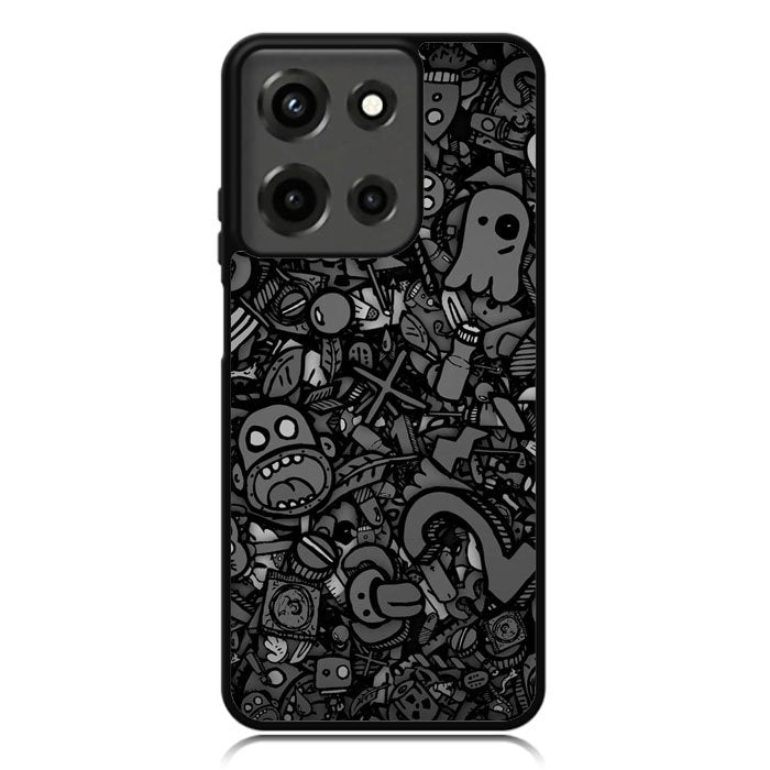 Doodle Grey Cool Motorola Moto G 5G 2025 Case OV7100