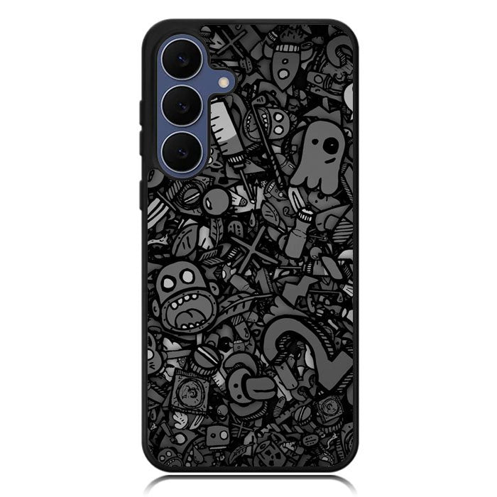 Doodle Grey Cool Samsung Galaxy S25 FE Case OV7100