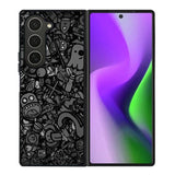 Doodle Grey Cool Samsung Galaxy Z Fold 6 5G 2024 Case OV7100