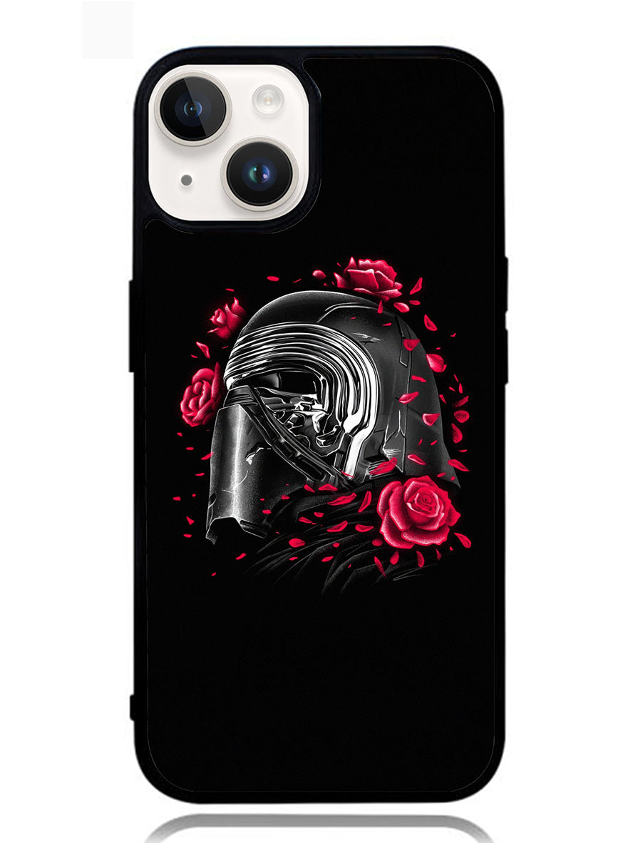 Star Wars Kylo Ren Helmet and Roses iPhone 14 Plus Case