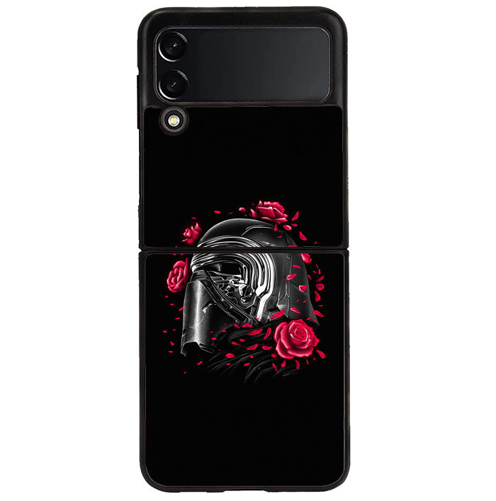 Star Wars Kylo Ren Helmet and Roses Samsung Galaxy Z Flip 4 5G 2022 Case