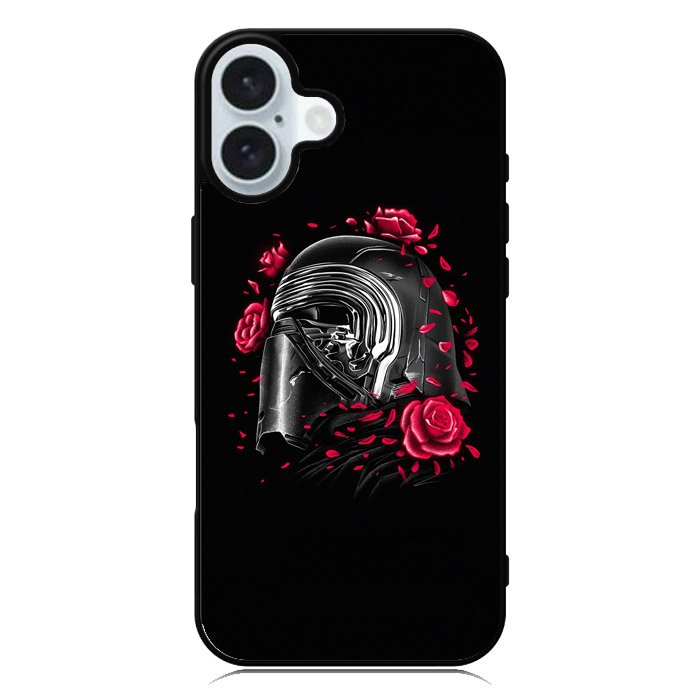 Star Wars Kylo Ren Helmet and Roses iPhone 16 Plus Case