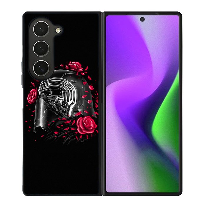 Star Wars Kylo Ren Helmet and Roses Samsung Galaxy Z Fold 6 Case