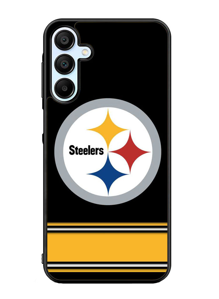 Pittsburgh Steelers Logo Strip Samsung Galaxy A15 5G Case